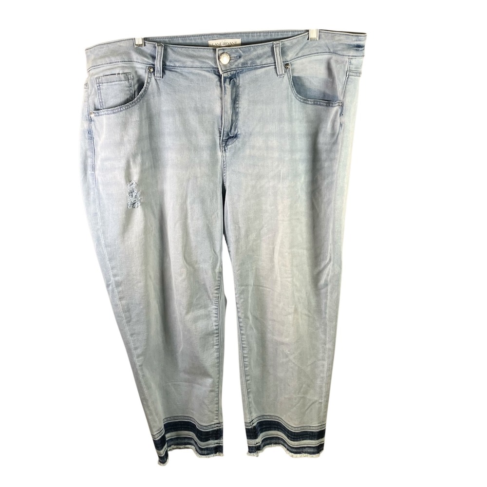 Lane‎ Bryant Essential Stretch High Rise Straight Crop Jeans Plus Size 22 Denim